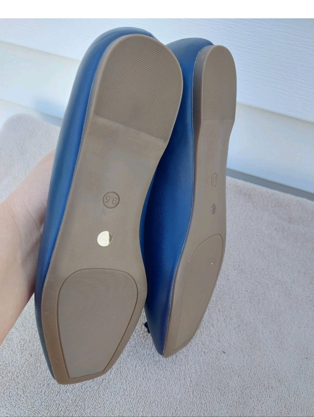 Classic Navy Square-Toe Ballet Flats - Picture 5 of 5